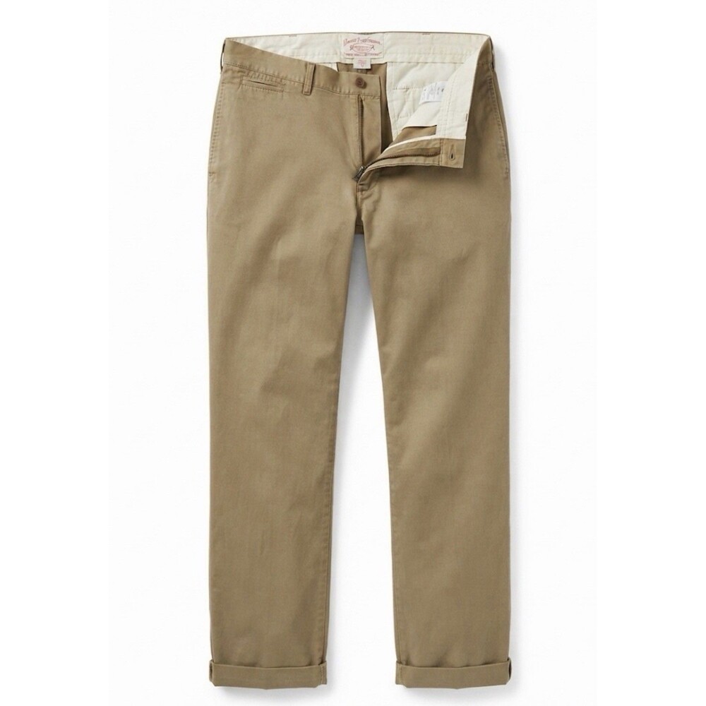 Vintage CC Filson Dress Pants Men 38x29 Beige Flat Front Business Casual